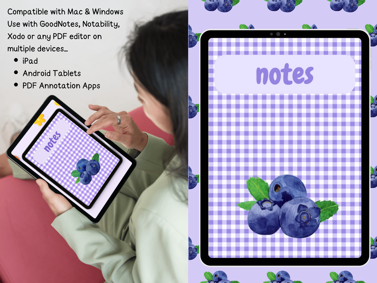 Digital Notebook Blueberry for Ipad (DIGITAL PRODUCT)
