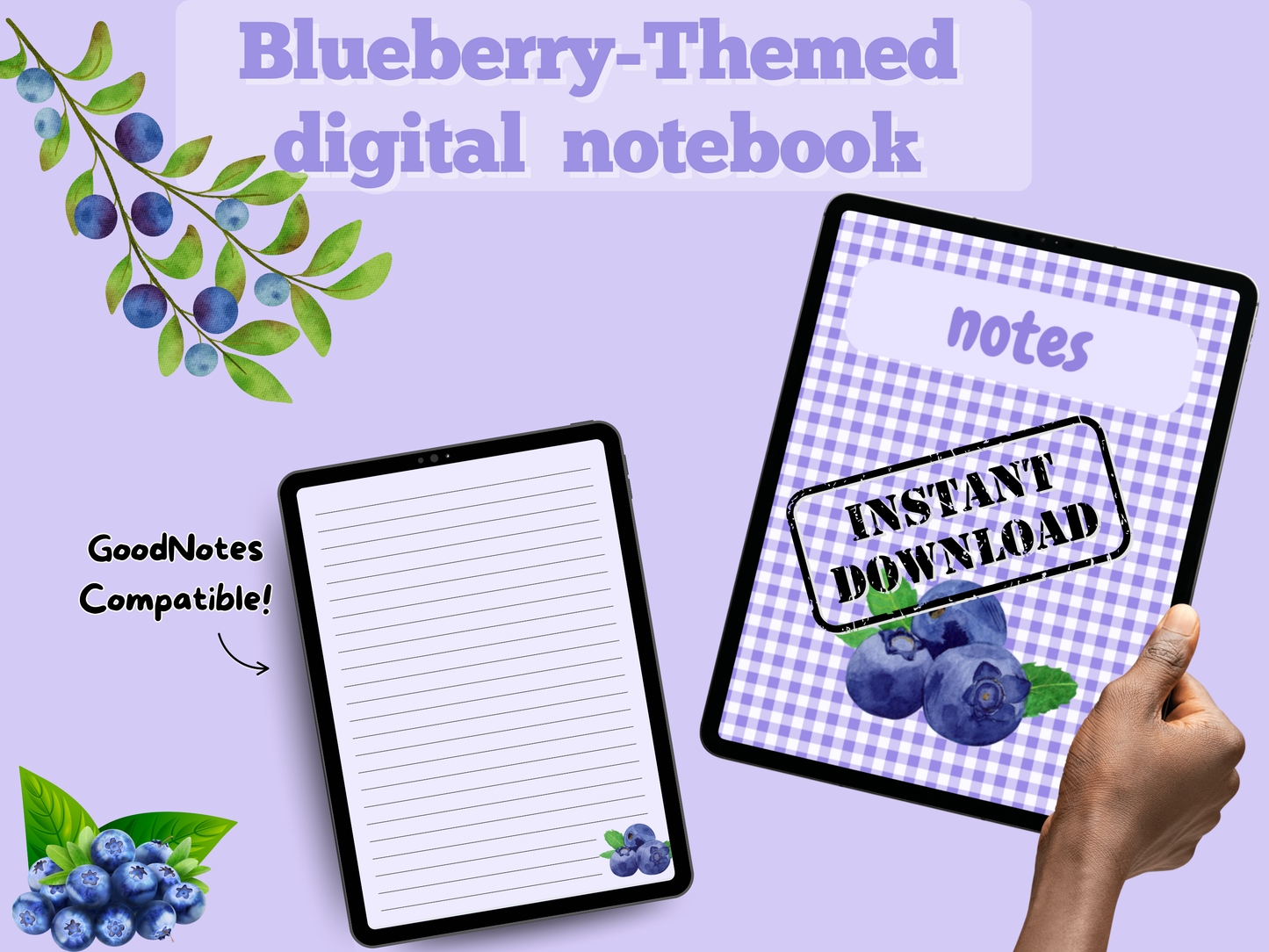 Digital Notebook Blueberry for Ipad (DIGITAL PRODUCT)