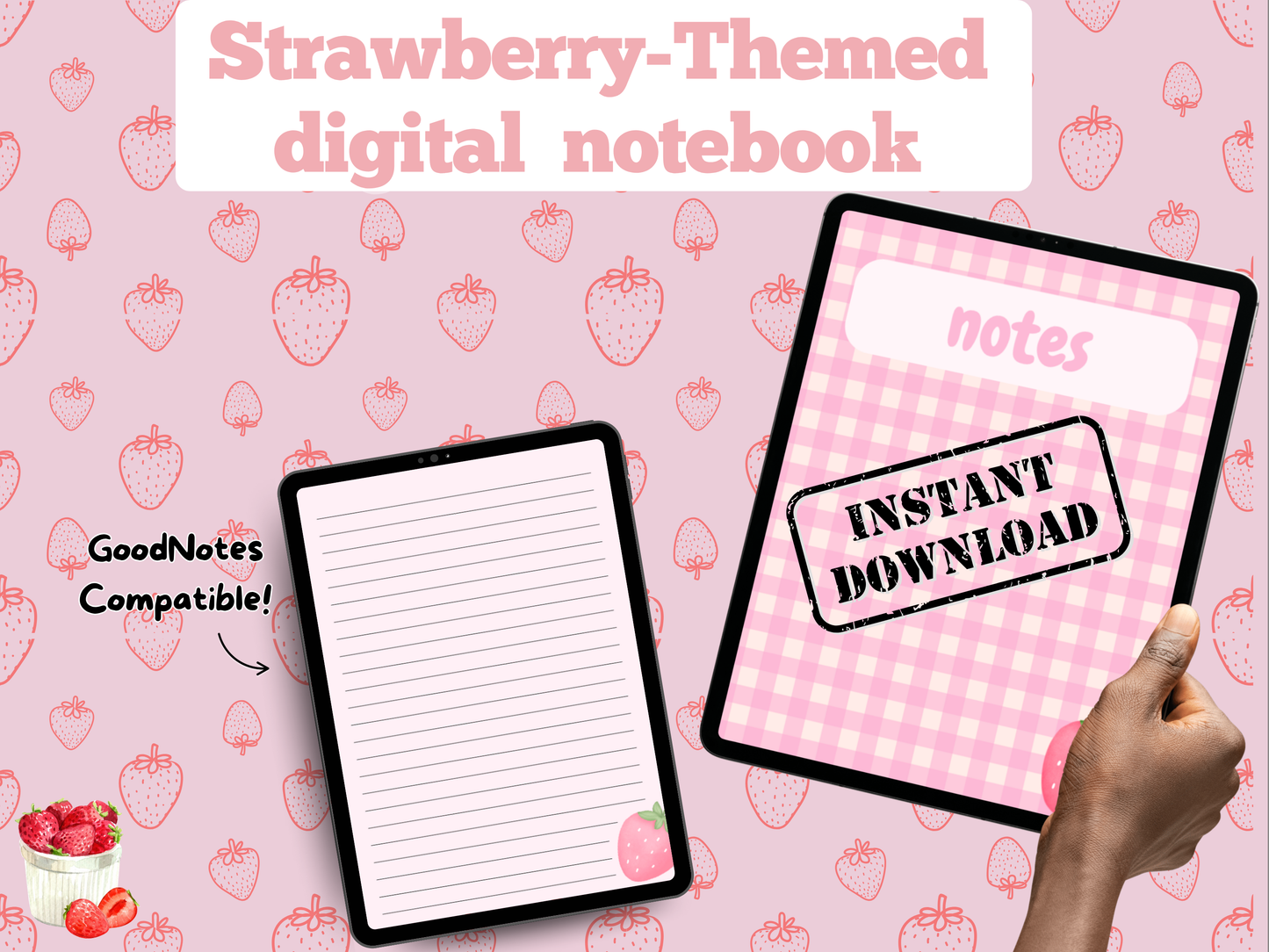 Digital Notebook Strawberry for Ipad (DIGITAL PRODUCT)