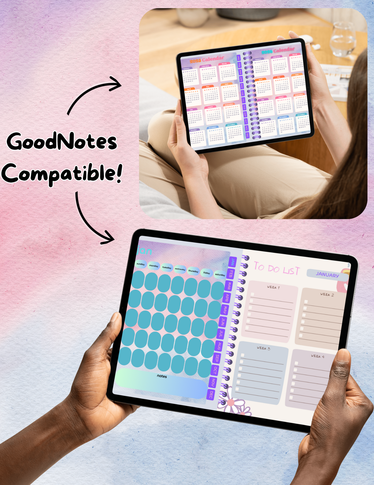 Digital Notebook Planner: Coffee & Lipstick (DIGITAL PRODUCT)