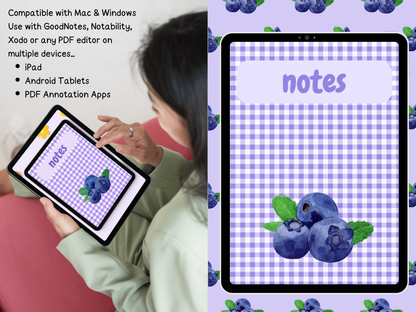 Digital Notebook Blueberry for Ipad (DIGITAL PRODUCT)