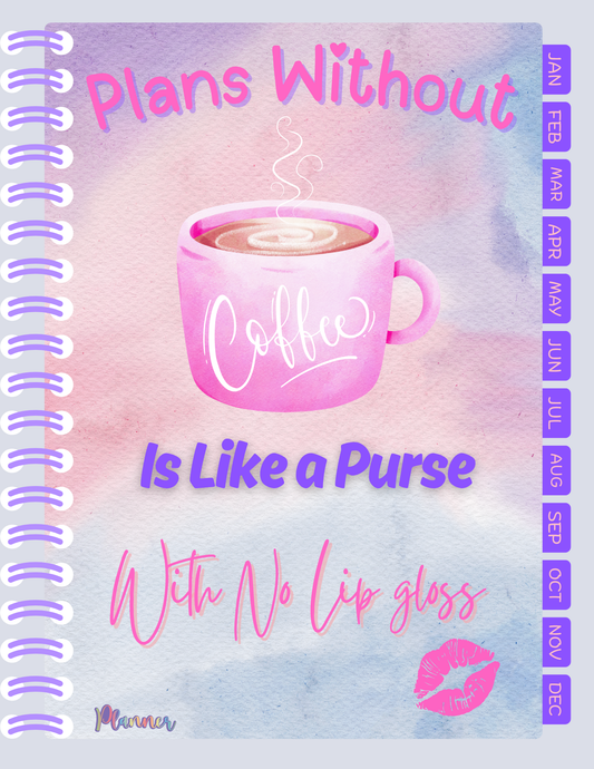 Digital Notebook Planner: Coffee & Lipstick (DIGITAL PRODUCT)