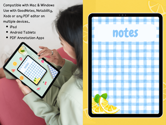 Digital Notebook Lemon for Ipad (DIGITAL PRODUCT)