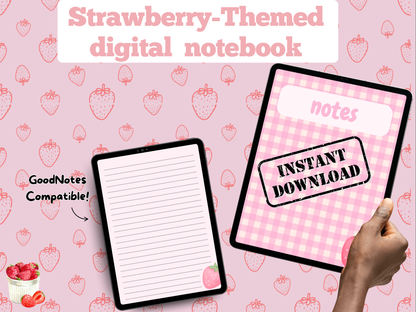 Digital Notebook Strawberry for Ipad (DIGITAL PRODUCT)