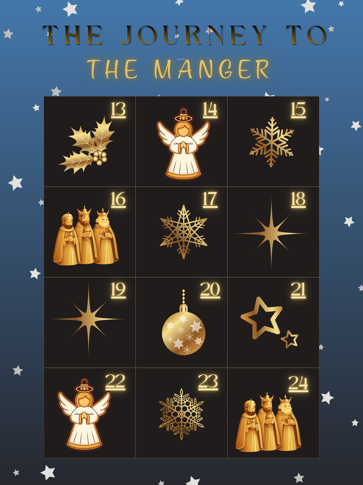Journey to the Manger - Digital Advent Calendar - Christmas Countdown