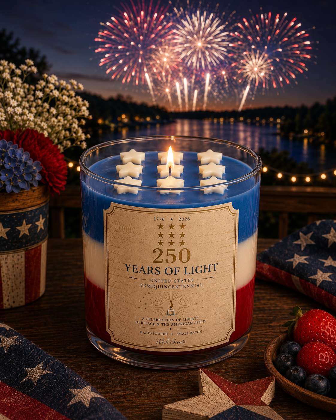 4th of July Commemorative Candle