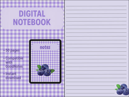 Digital Notebook Blueberry for Ipad (DIGITAL PRODUCT)